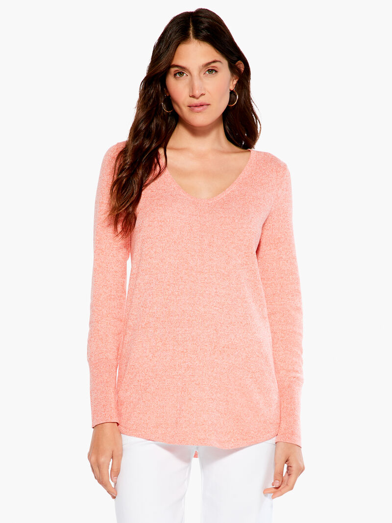 Woman Wears Vital V Neck Sweater image number 0