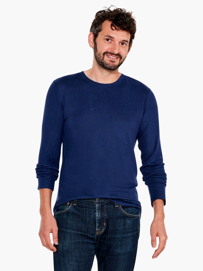 Woman Wears NZT Men's Sweet Dreams Long Sleeve Tee image number 0