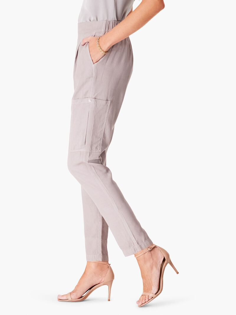 Woman Wears 28" Refined Cargo Relaxed Pant image number 2