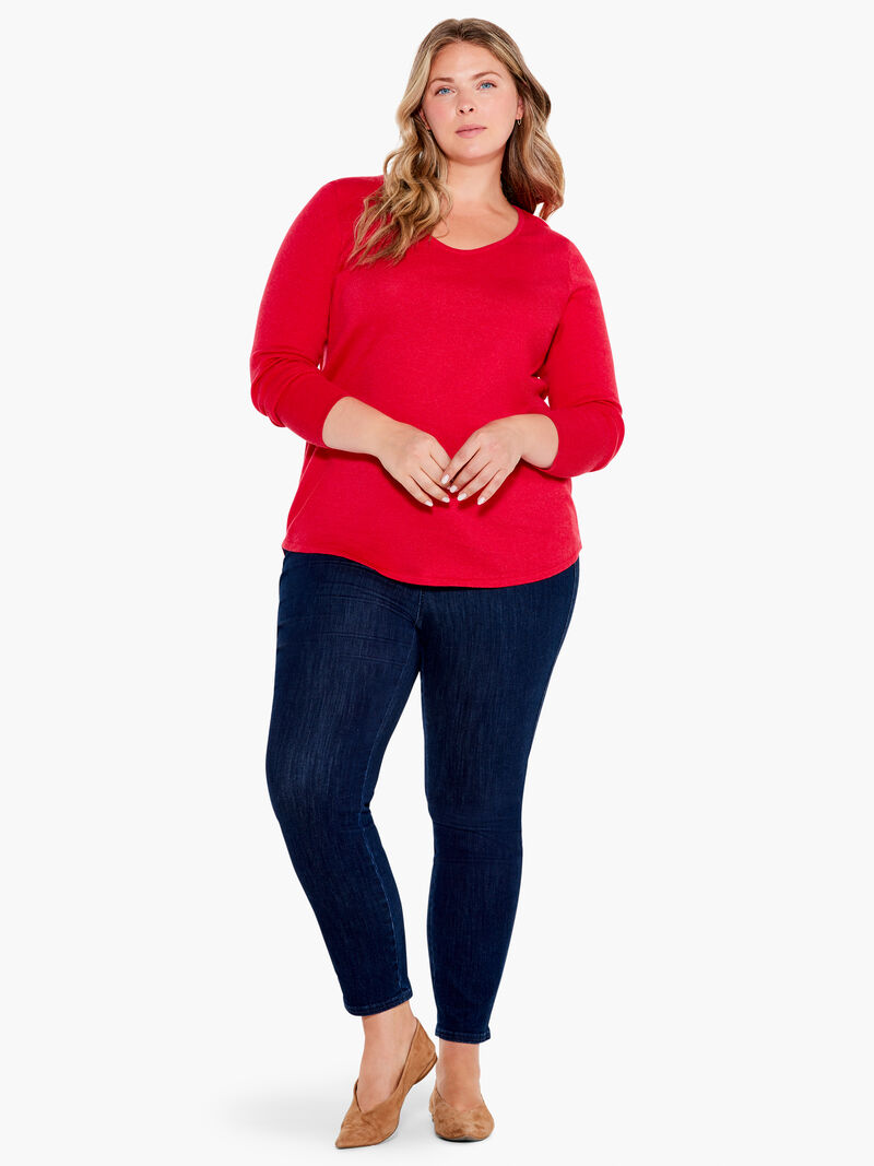 Woman Wears Vital V Neck Sweater image number 3