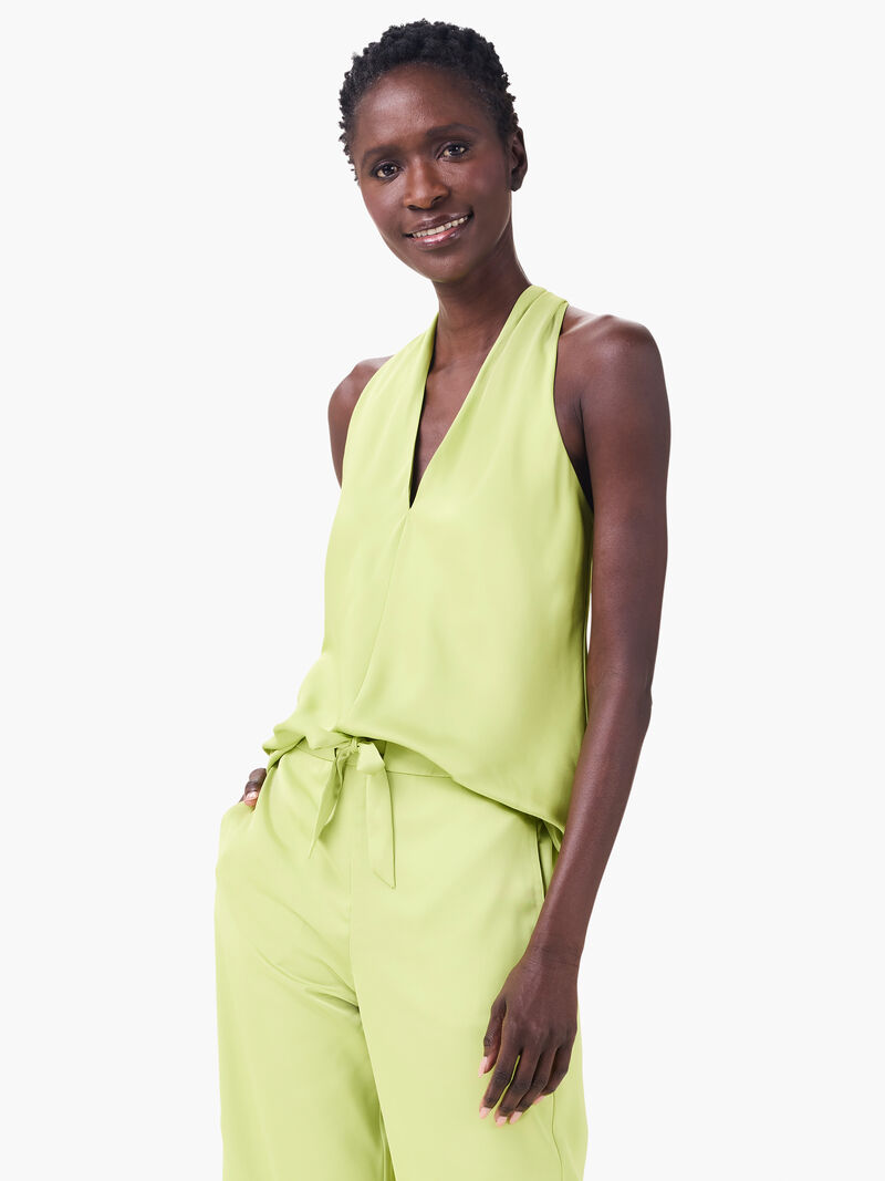 Woman Wears Crepe Halter Top image number 2