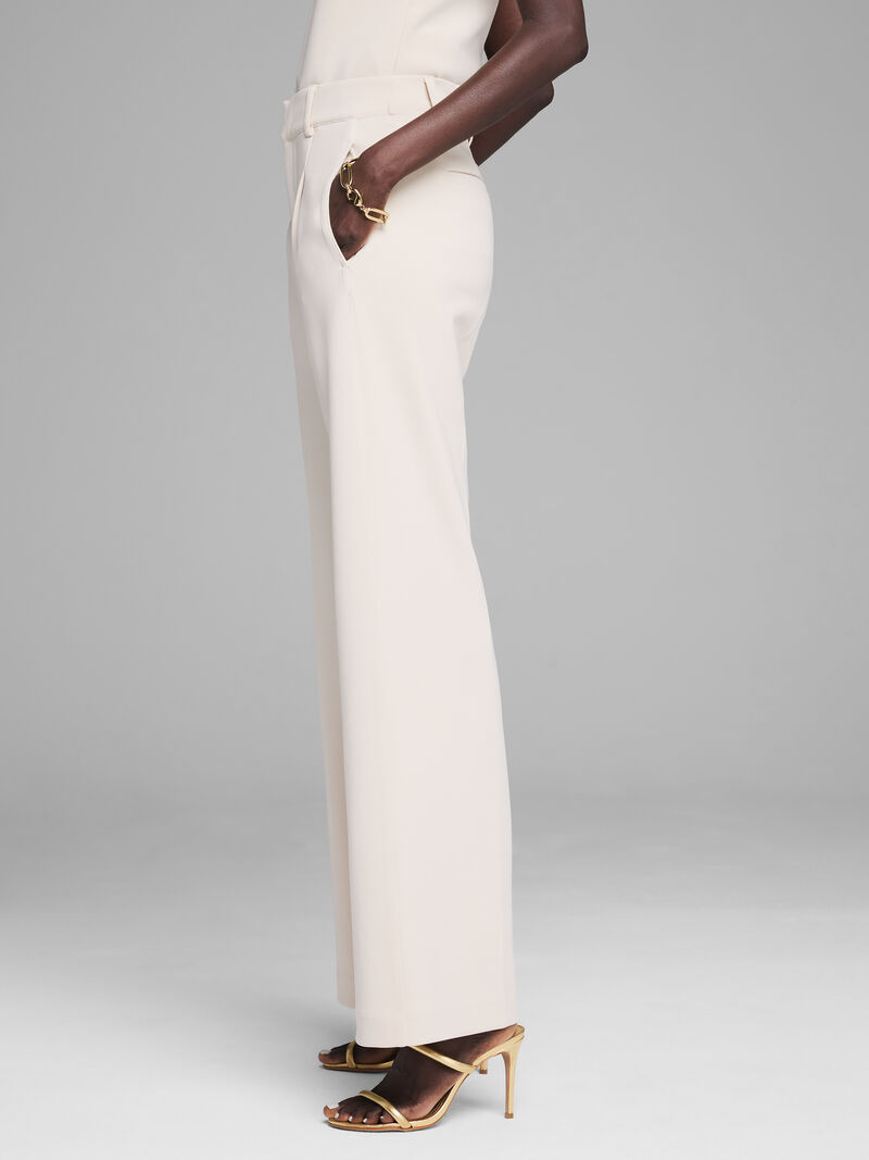 Woman Wears Gold Label 31" Knit Scuba Wide-Leg Trouser image number 2