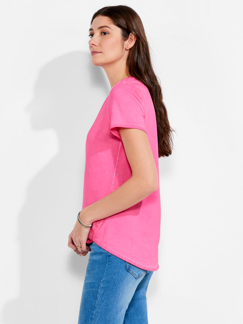 NZT Short Sleeve Shirt Tail Crew Neck Tee