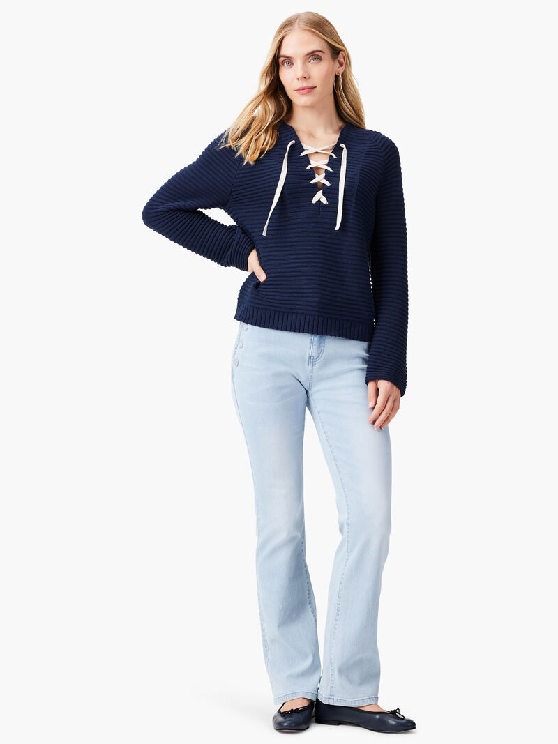 Woman Wears Sailor Sweater image number 3