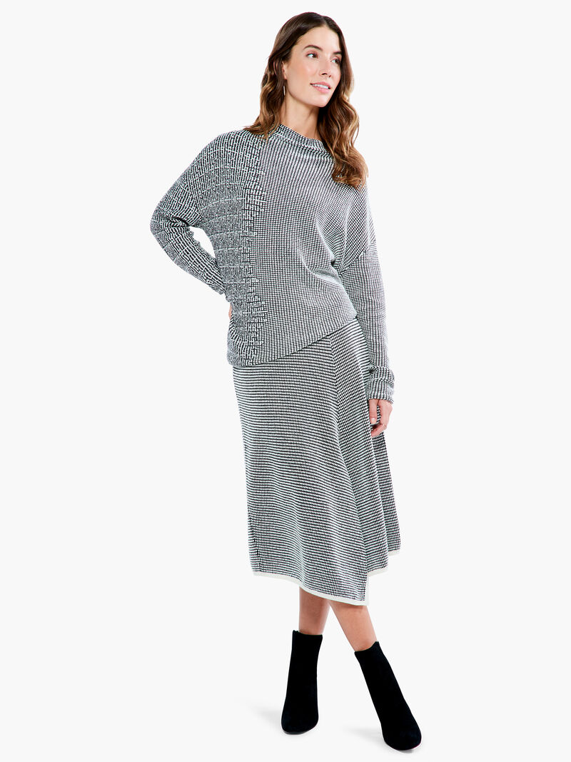 Woman Wears Pixel Knit Skirt image number 0