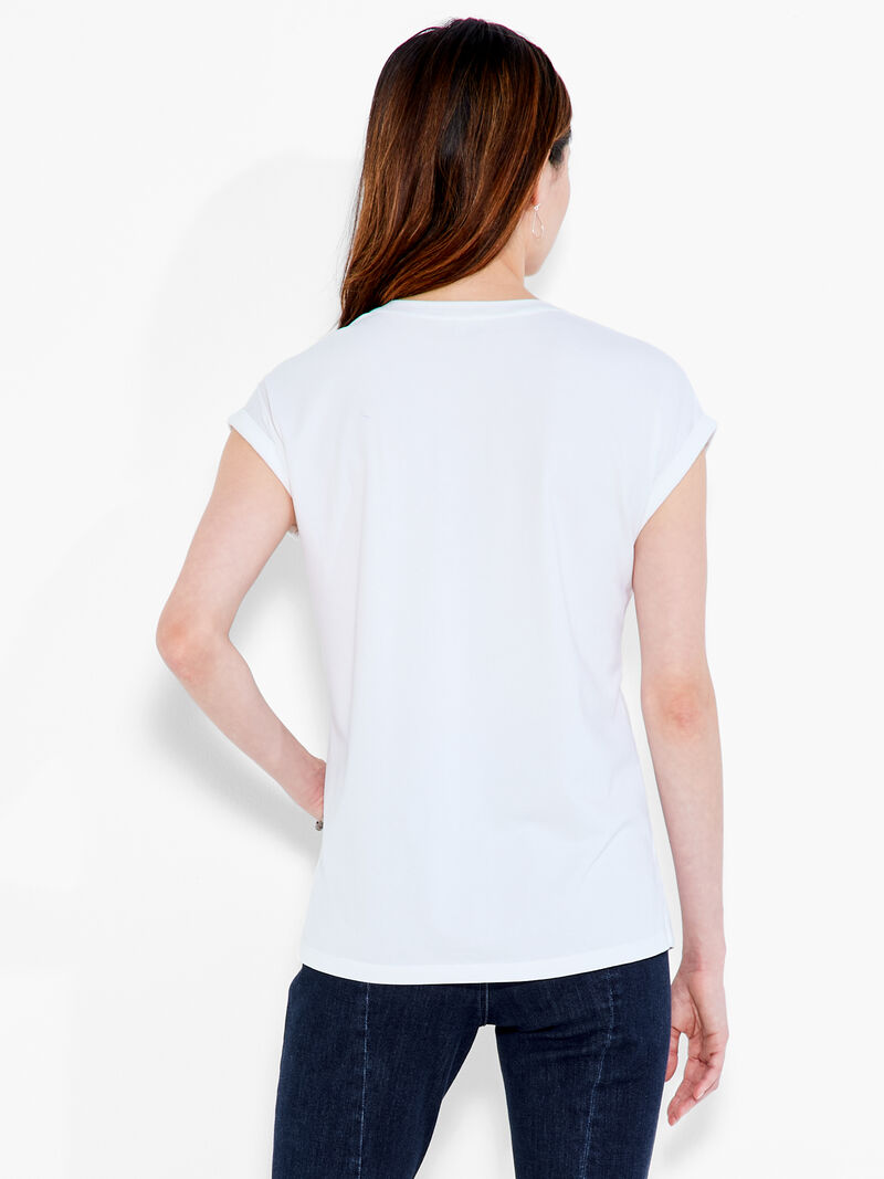 Woman Wears NZT Short Sleeve Petal V Tee image number 3