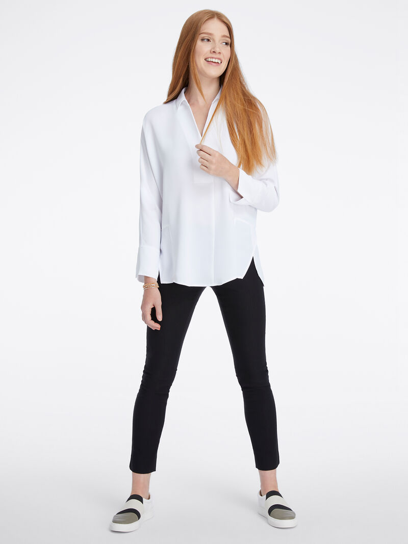 Woman Wears Flowing Ease Blouse image number 3