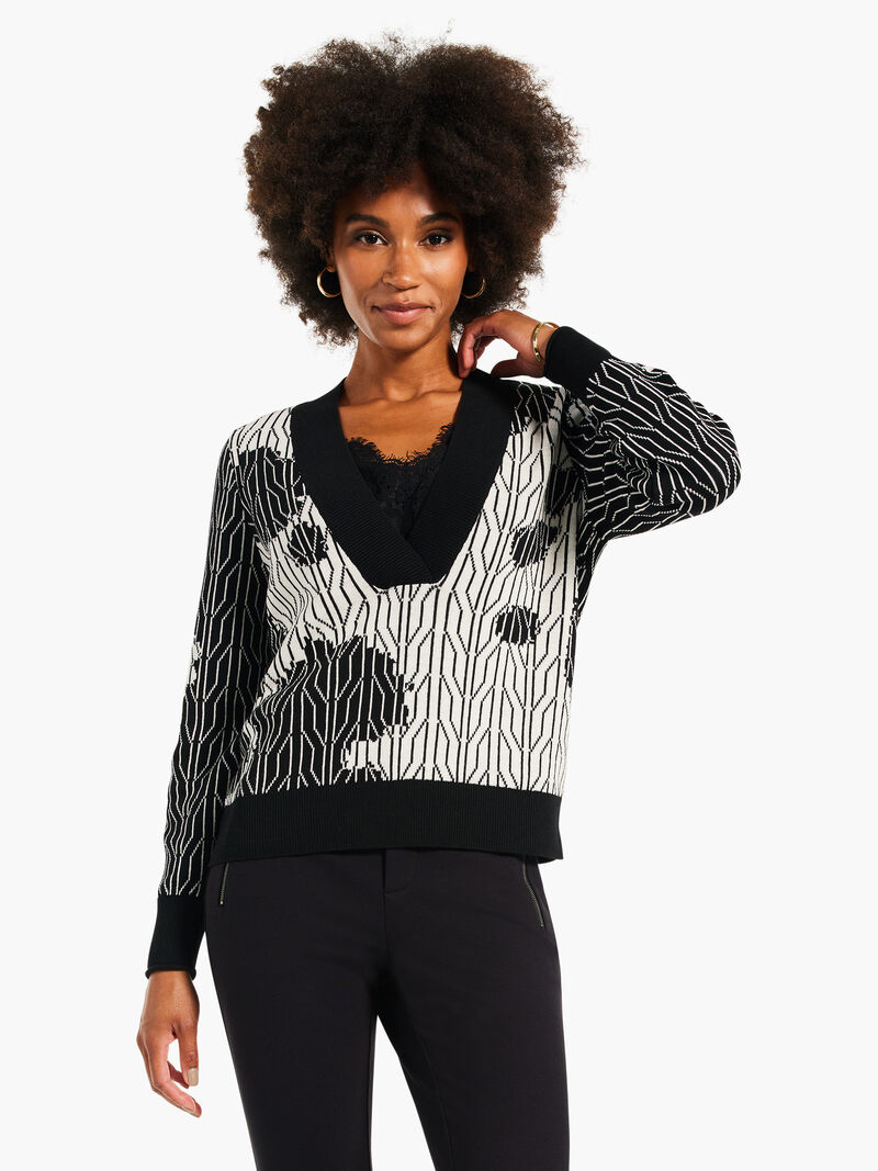 Woman Wears Deep Dive Dusk Sweater image number 0