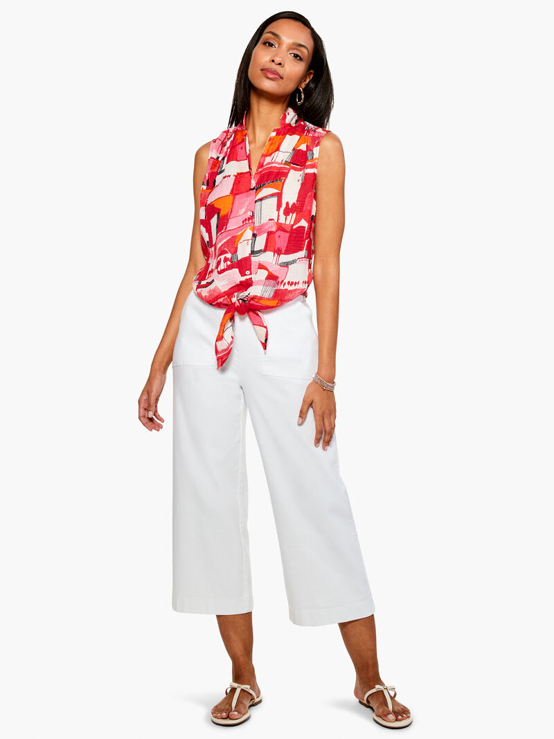 Woman Wears Paint The Town Gauze Tank image number 3