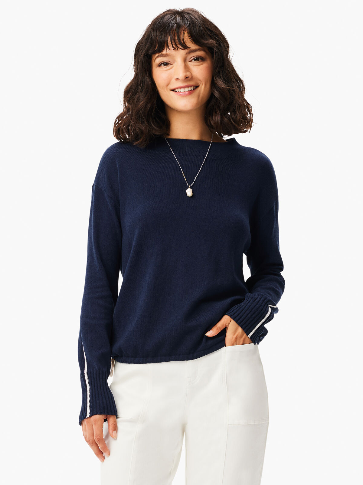 Tie Trim Sweater