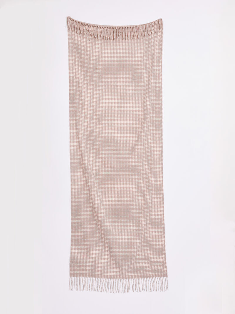 Woman Wears Hat Attack - Stitched Plaid Scarf image number 1