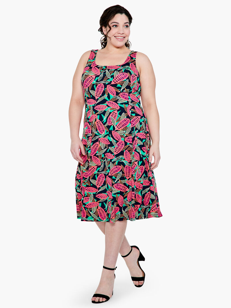 Woman Wears Colorful Canopy Dress image number 0