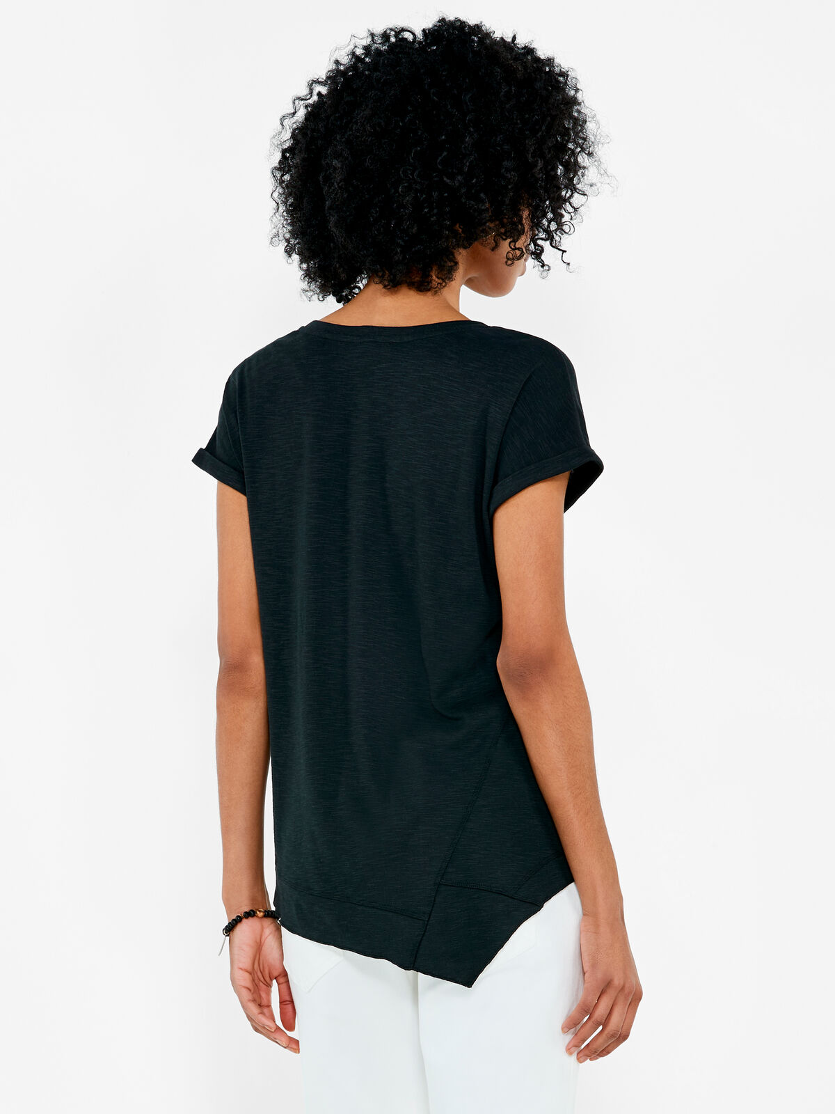 NZT Short Sleeve V-Neck Asymmetrical Tee