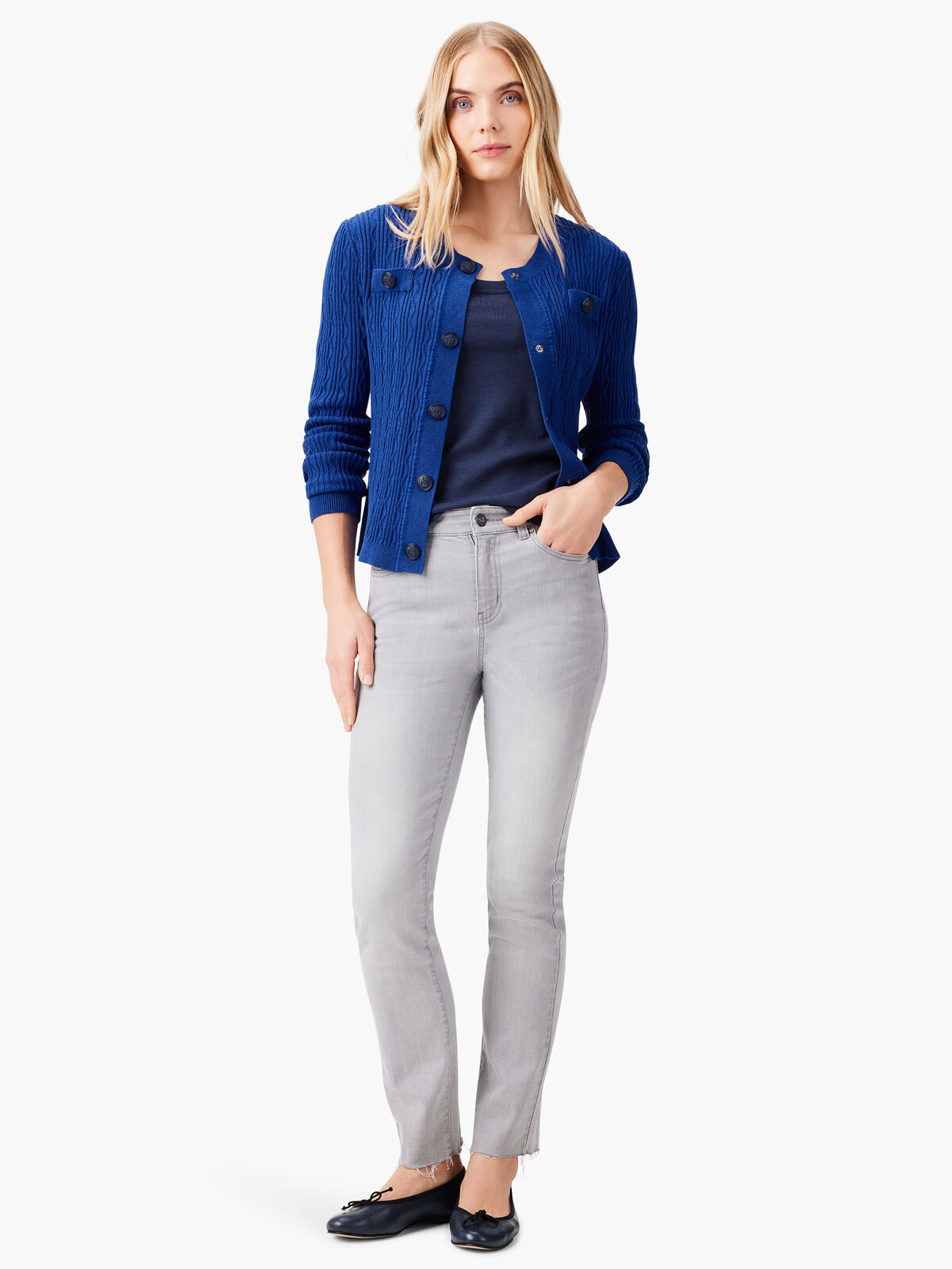 Textured Snap Cardigan