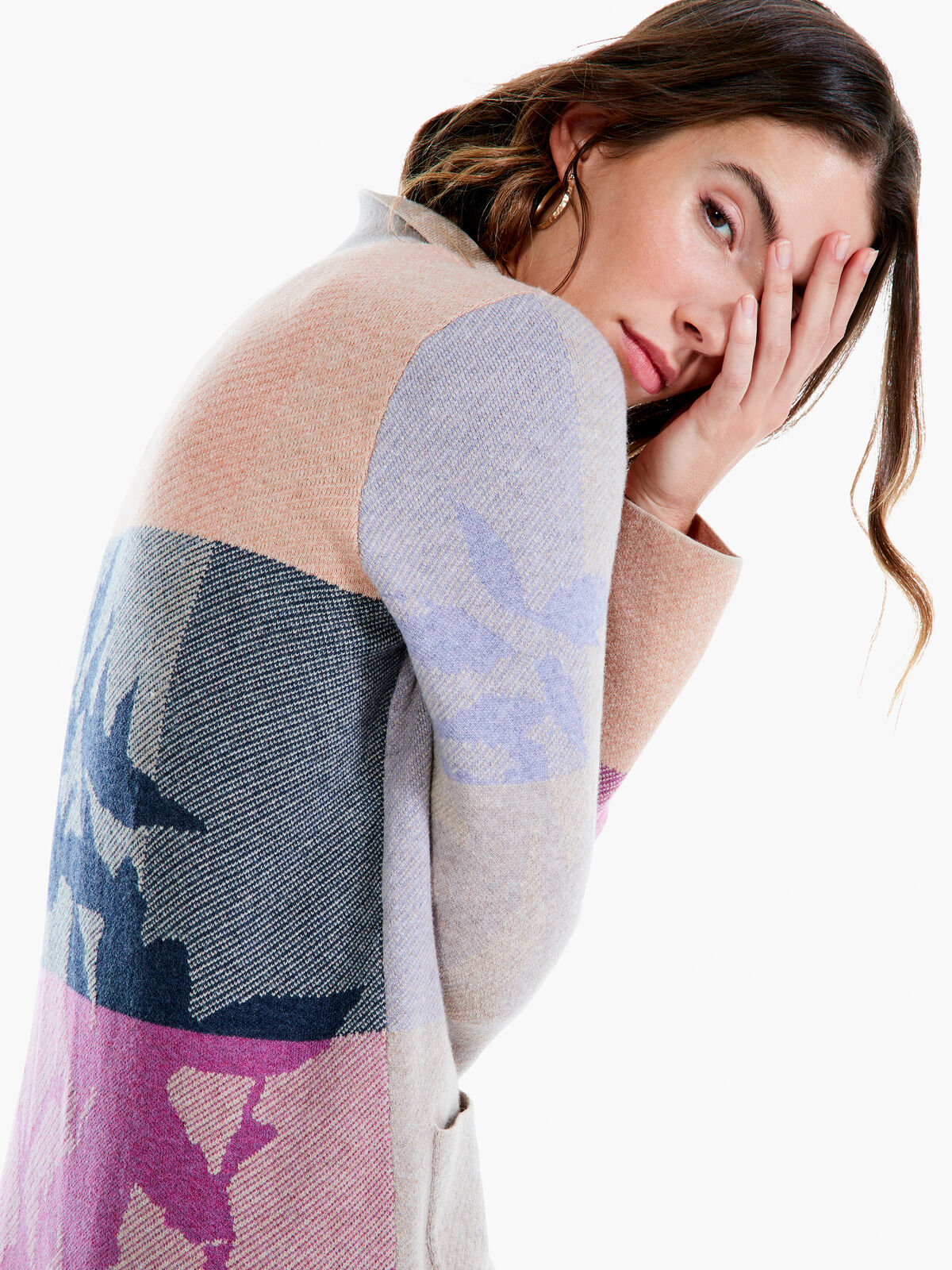 Placed Pattern Plaid Jacket