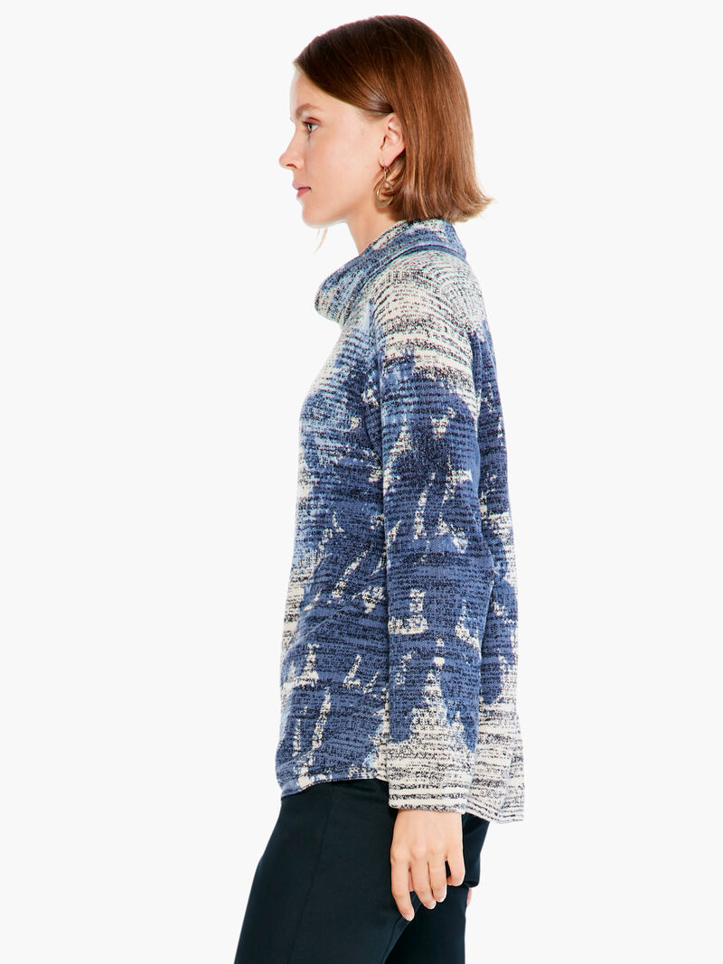 Woman Wears Shadow Mix Sweater image number 1