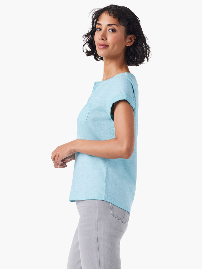 Woman Wears NZT Split Neck Tee image number 2