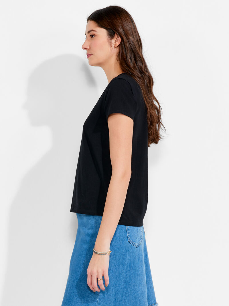 Woman Wears NZT Short Sleeve Roll V Tee image number 1