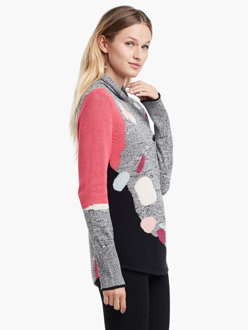 Abstract Intarsia Sweater NIC+ZOE