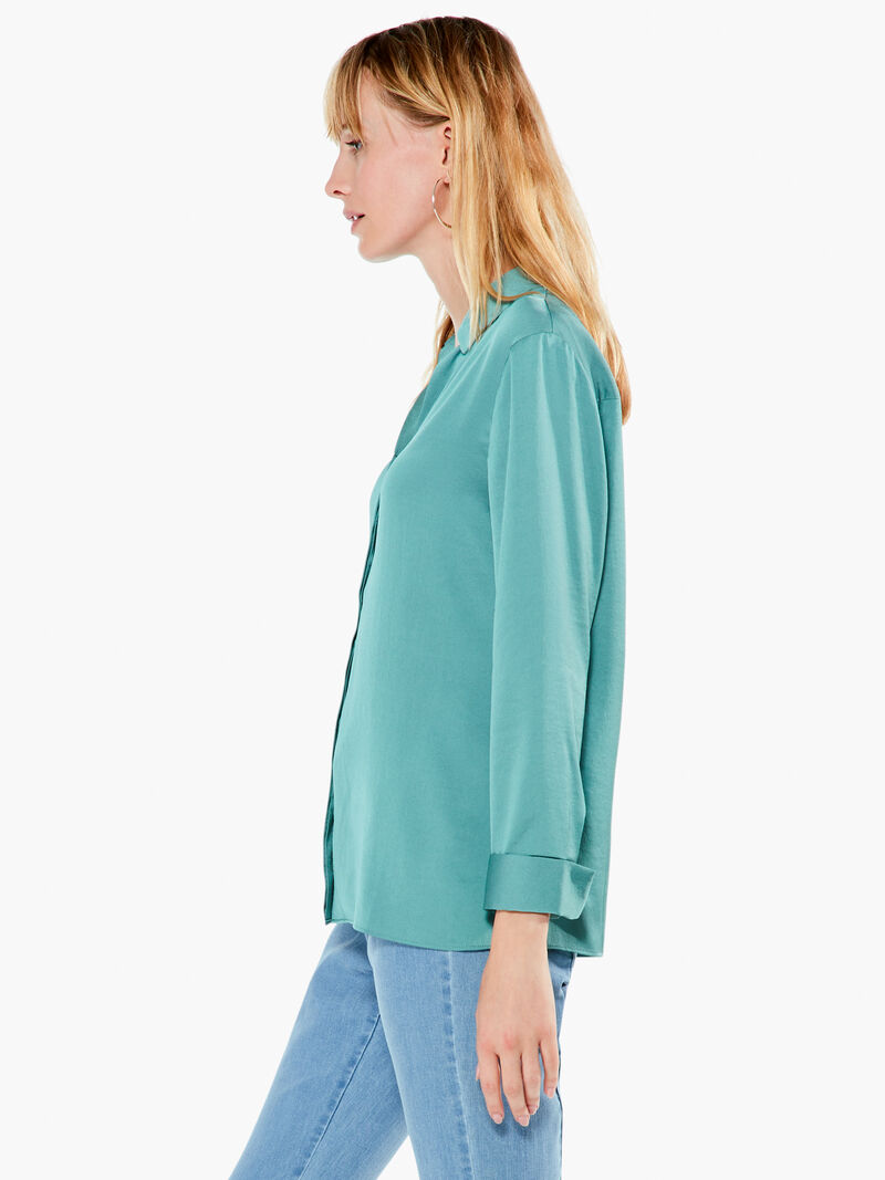 Woman Wears Satin Crepe Shirt image number 1