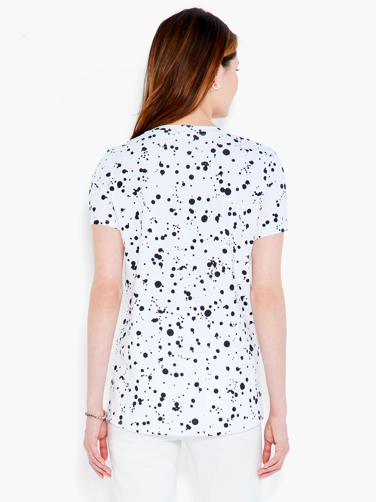 NZT Short Sleeve Splatter Shirt Tail Crew Tee