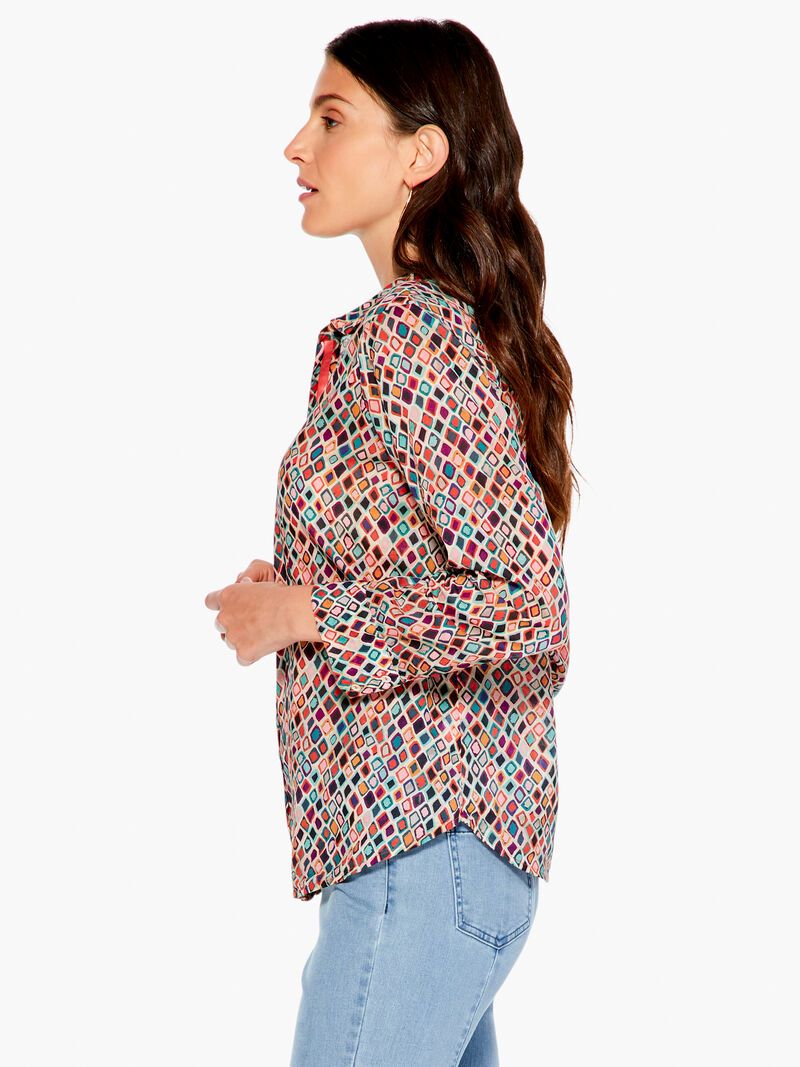 Woman Wears Beach Glass Crinkle Shirt image number 1