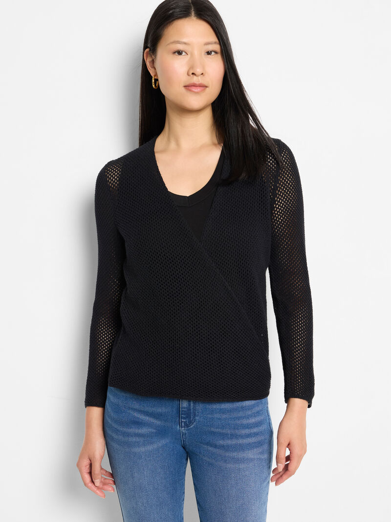 Woman Wears Mesh Cocoon Cardigan image number 0