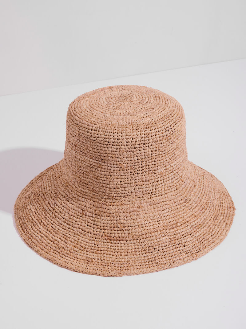 Woman Wears Hat Attack Chic Crochet Bucket image number 0