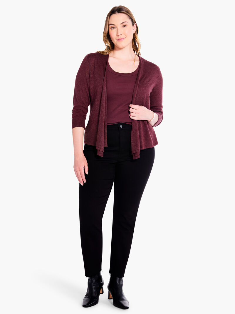 Woman Wears Perfect Knit Rib Scoop Tank image number 3