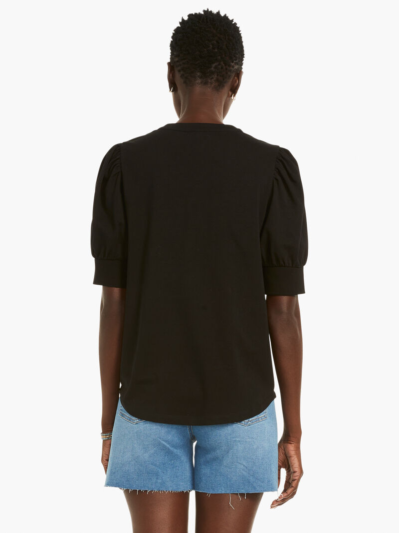 Woman Wears NZT Elbow Sleeve Split Neck Tee image number 2