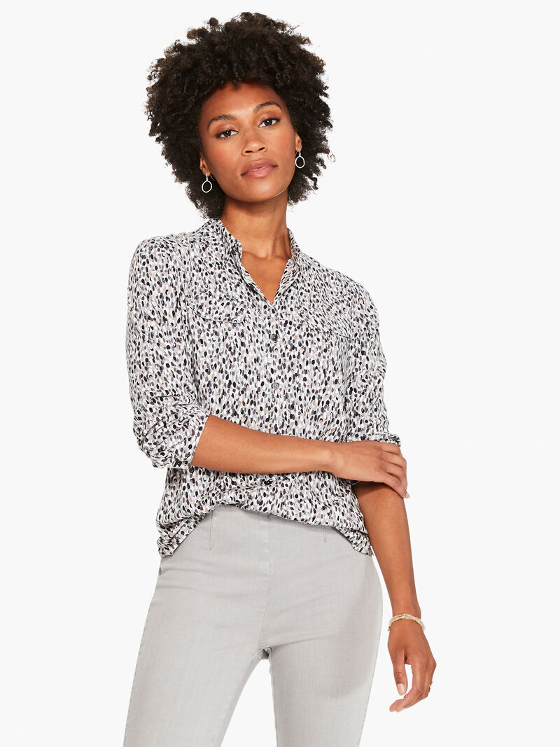 
                    Textured Spot Live In Shirt