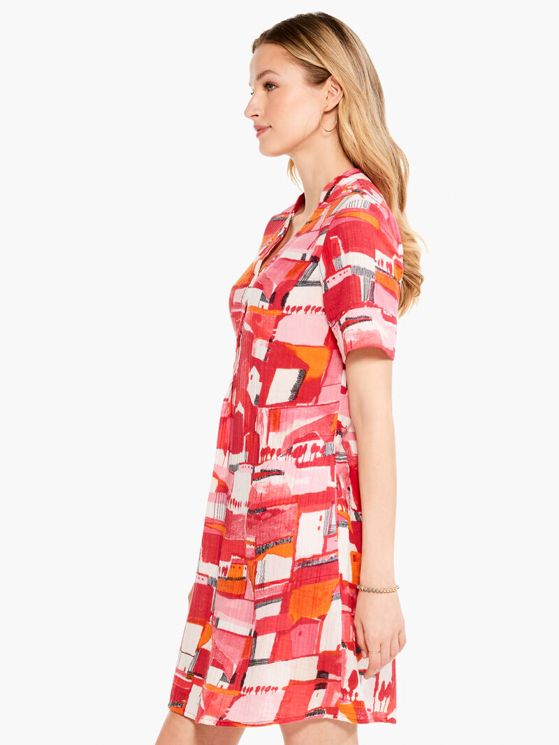 Woman Wears Paint The Town Gauze Dress image number 5