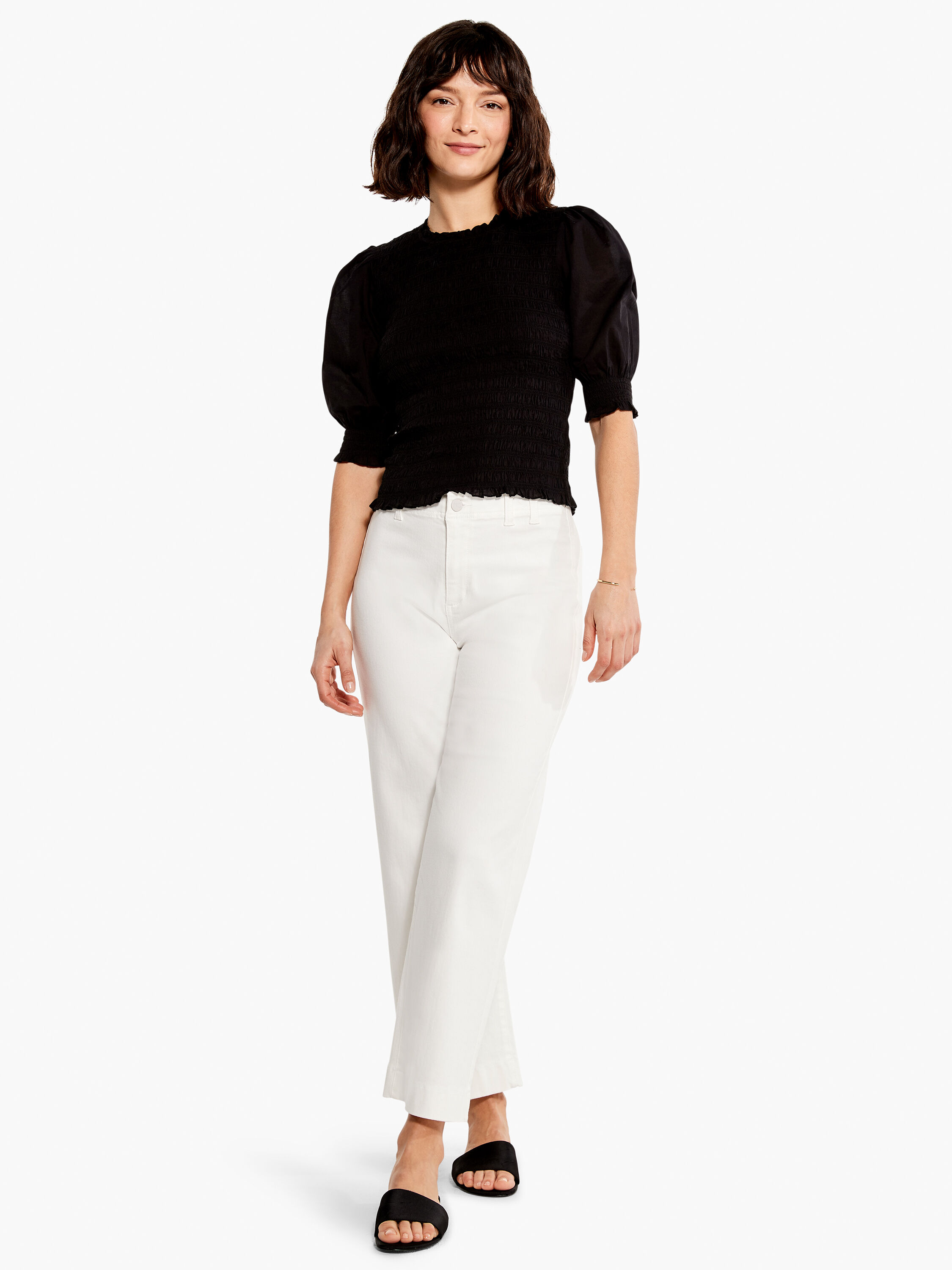Smocked cotton top hot sale