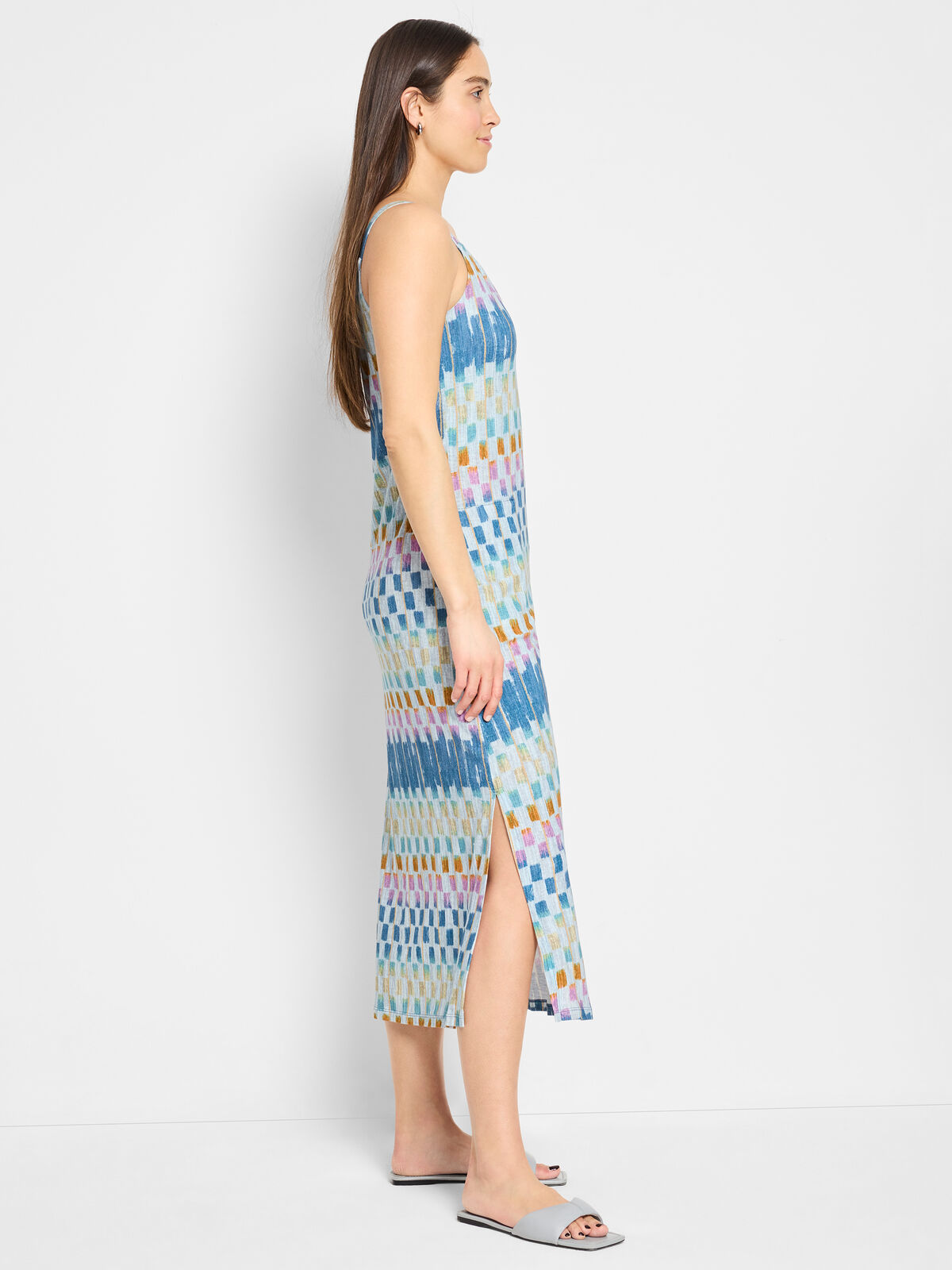 NZT Painted Blocks V-Neck Tank Dress