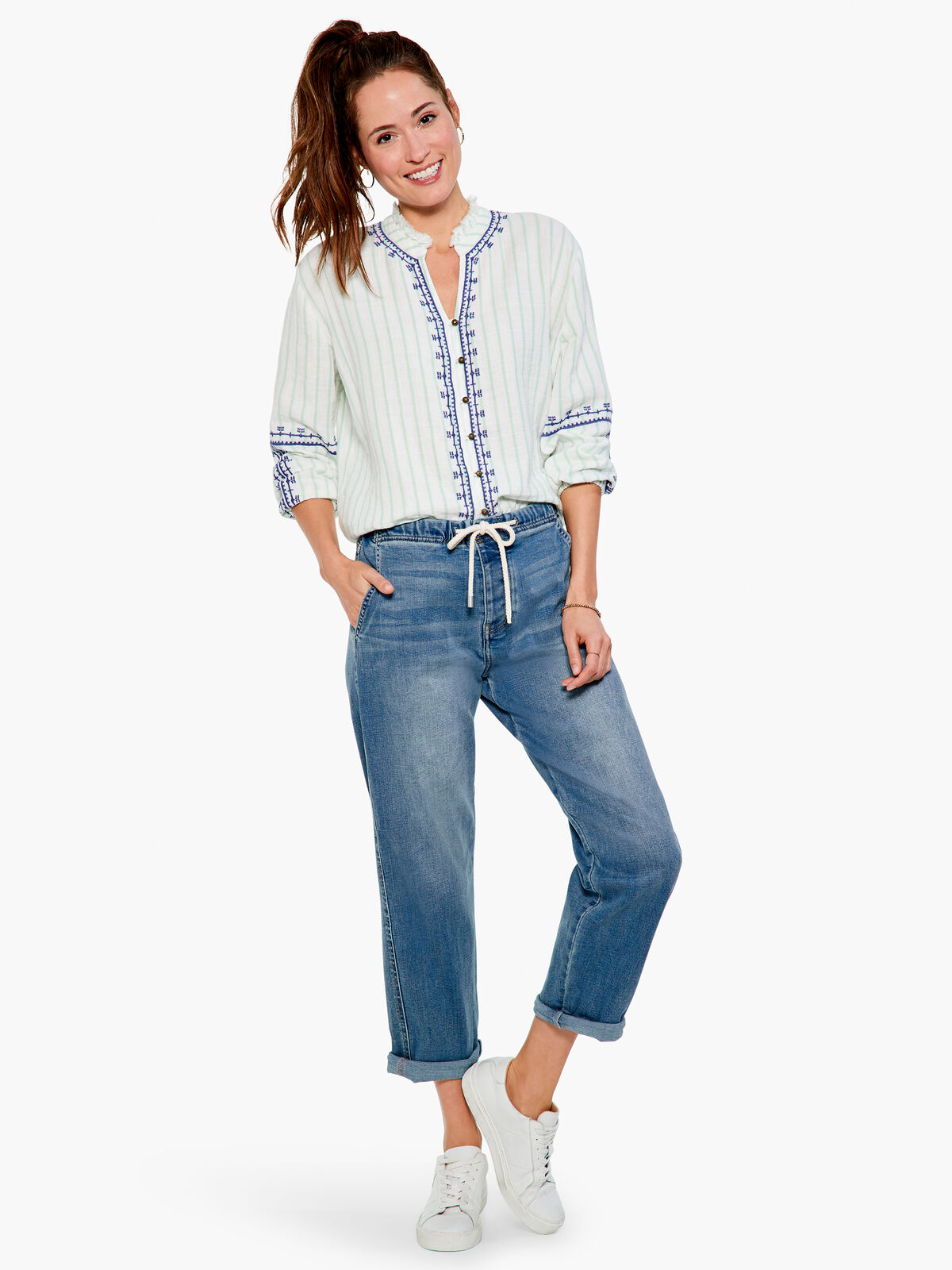 Embroidered Terrace Top
