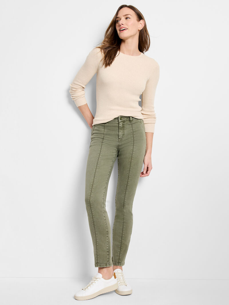 Woman Wears Ribbed Sweater Tee image number 1