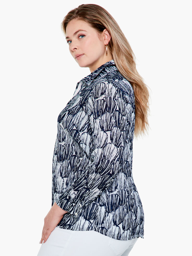 Woman Wears Indigo Shells Top image number 1