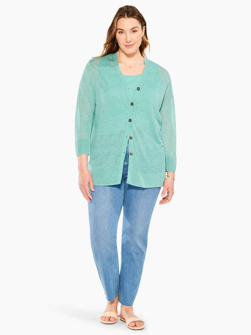 Woman Wears Featherweight Button Cardigan image number 3