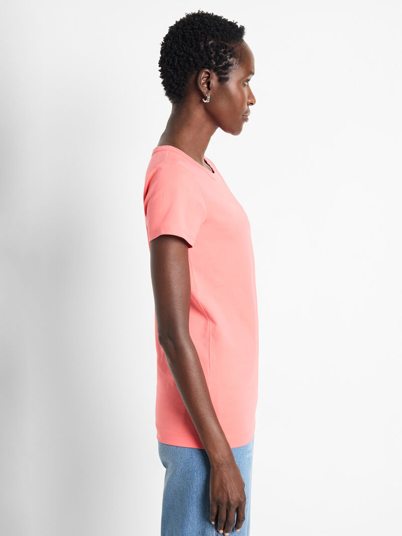 Woman Wears Perfect Knit Crew Neck T-Shirt image number 2