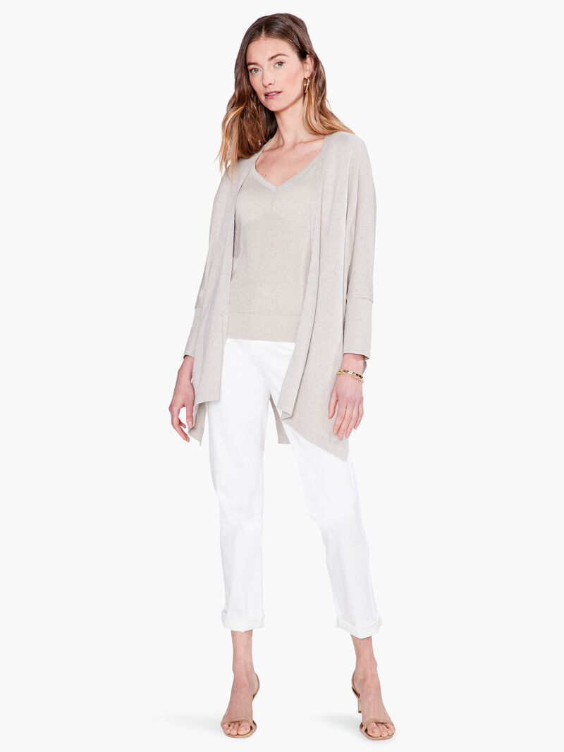 Woman Wears Lurex Cover Up Cardigan image number 3