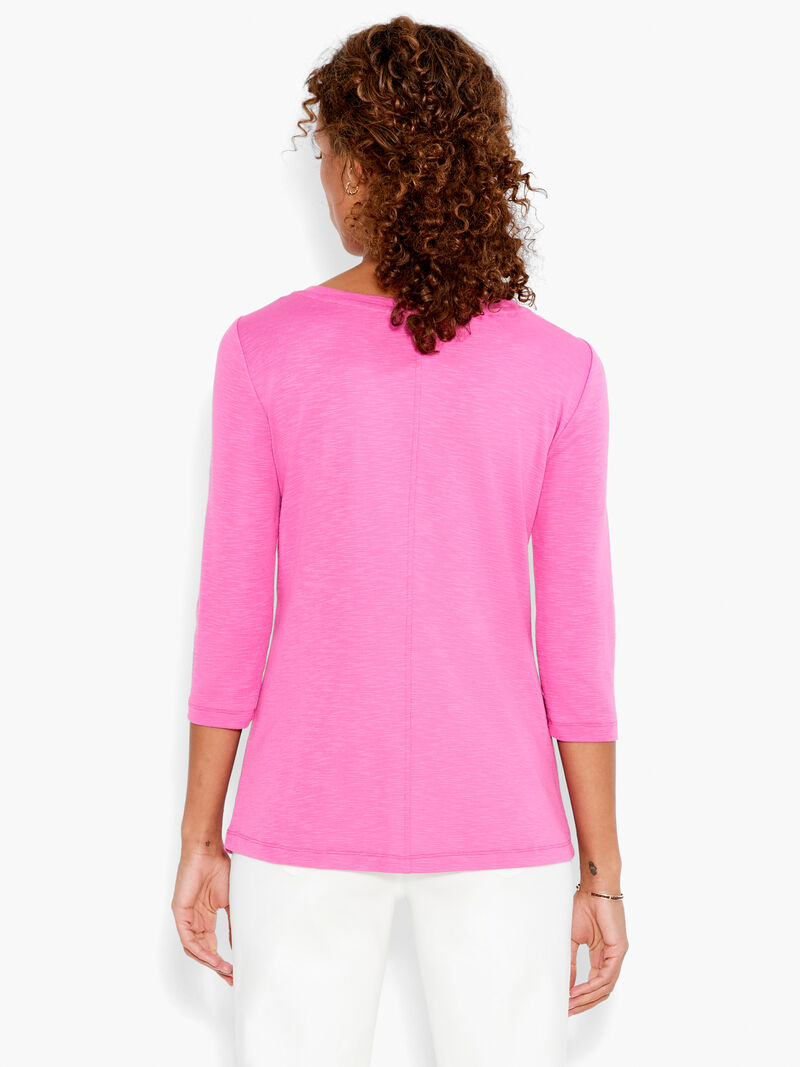 Woman Wears NZT 3/4 Sleeve Boat Tee image number 2