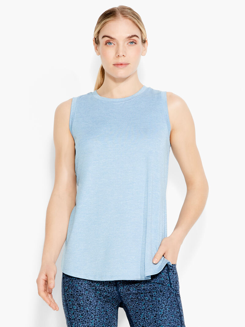 Woman Wears Flowfit Pleat Back Tank image number 0