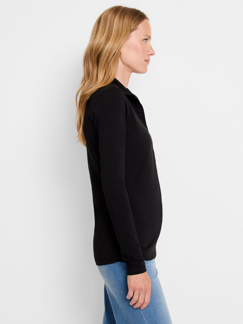 Woman Wears NZT Long Sleeve Polo Top image number 1