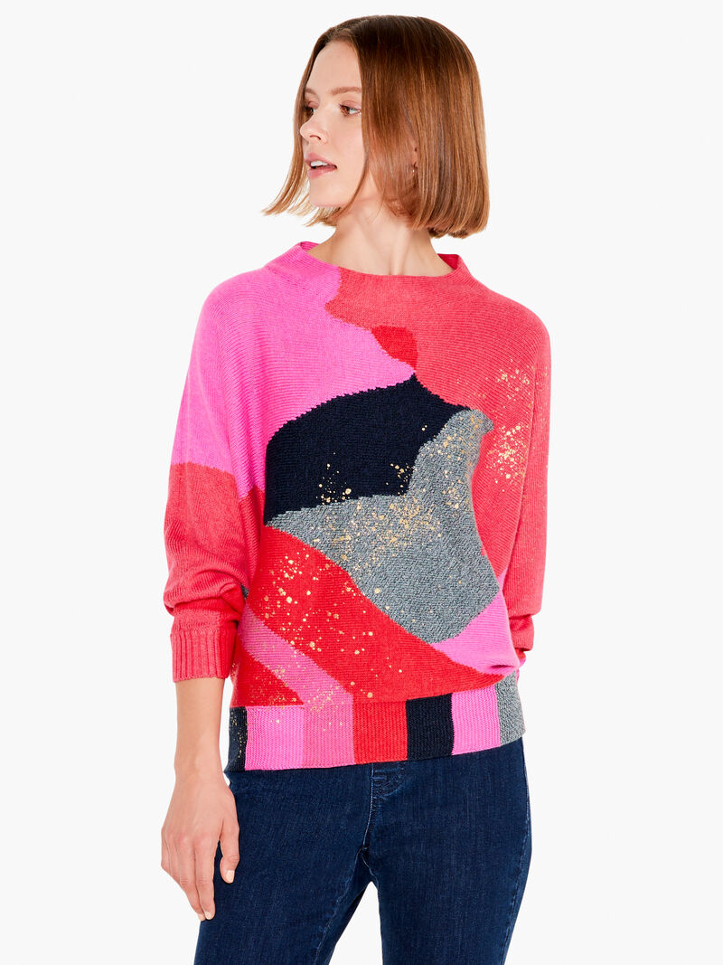 Woman Wears Soft Sparkles Sweater image number 1