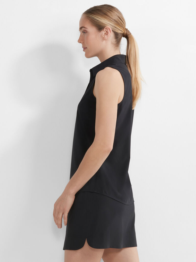 Woman Wears Tech Stretch Collared Tank image number 1