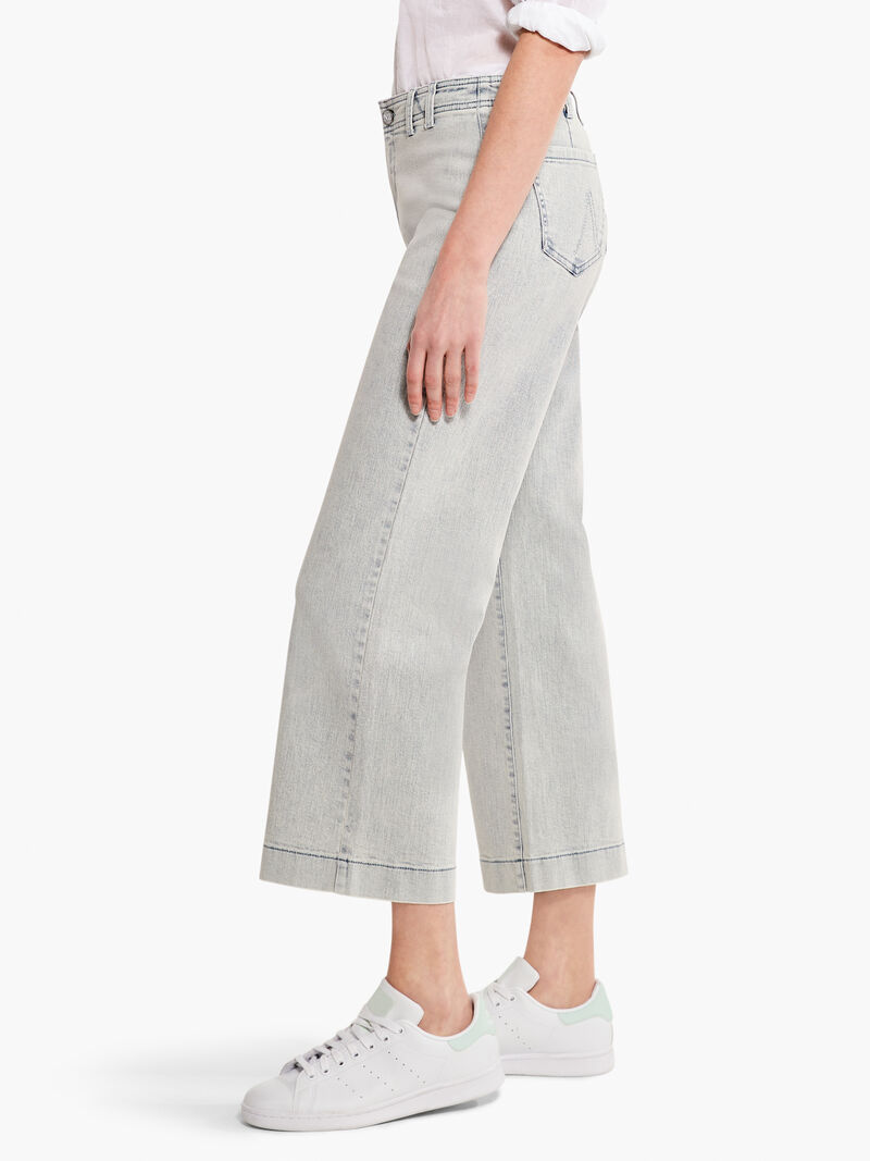 Woman Wears NZ Denim Mid Rise Wide-Leg Crop Jean image number 2
