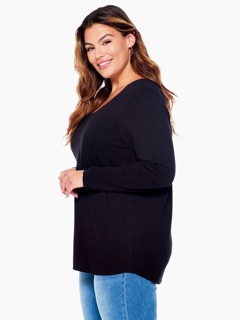 Woman Wears Vital V Neck Sweater image number 1