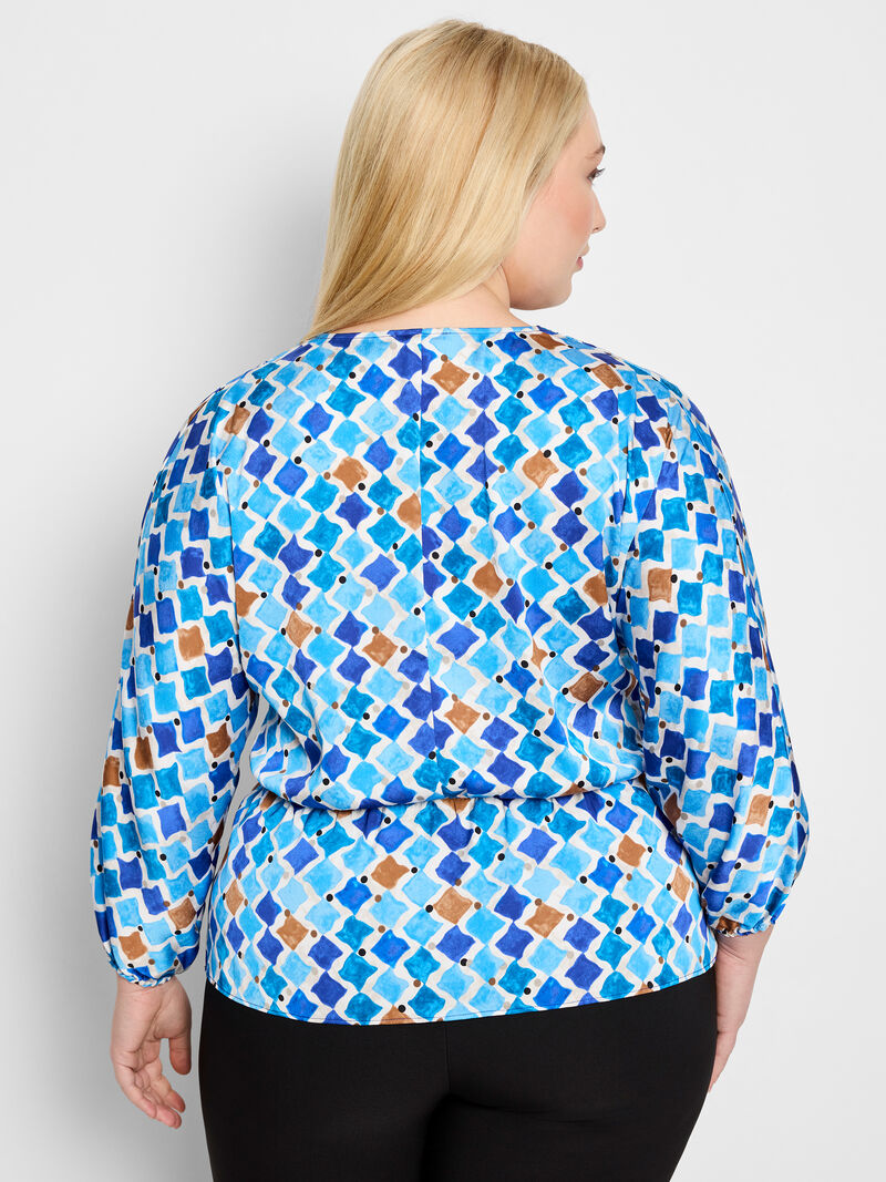 Woman Wears Mosaic Sofia Top image number 3