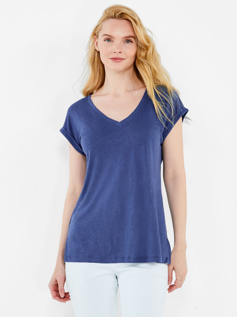 Woman Wears NZT Short Sleeve V Tee image number 0