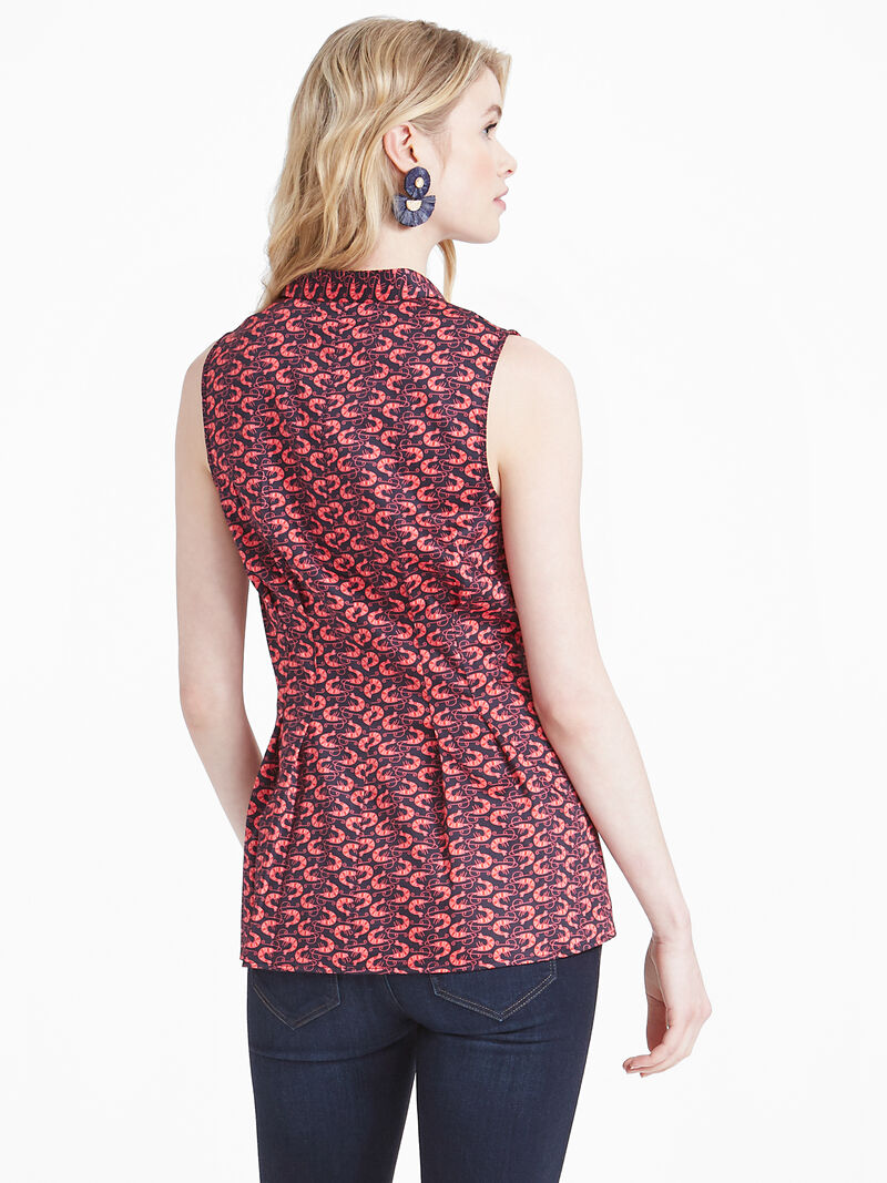 red cocktail blouse
